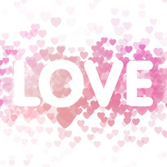 Love on heart background