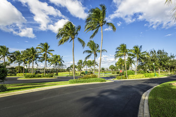 Fototapeta na wymiar Gated community condominiums in tropics