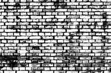 Black and white grunge brick background