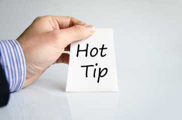 Hot tip text concept