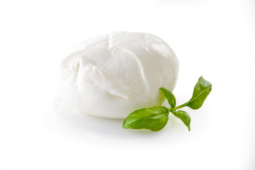 Mozzarella isolated on white background 