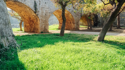 Rhodes castle and beautiful grass field.JPG