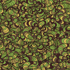 Vector seamless wave background of drawn lines