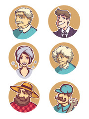 all cartoon people avatars