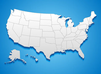 Obraz premium United States of America Map 