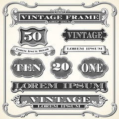 Vintage Labels, Frames and Ornaments  - 99161528