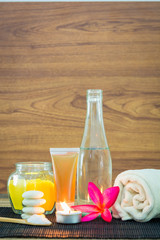 Spa still life with aromatic candles