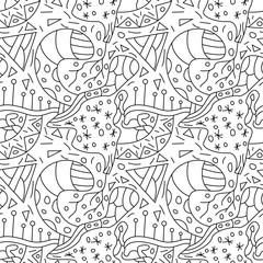 Abstract doodle seamless pattern