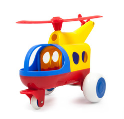 Toy helicopter isolated on white background © onairjiw
