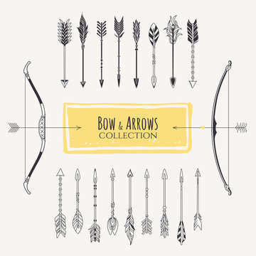 Decorative bows and arrows.