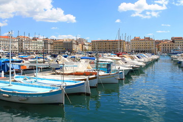 Obraz premium Stary port w Marsylii we Francji