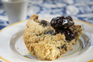 homemade jam crumble tart
