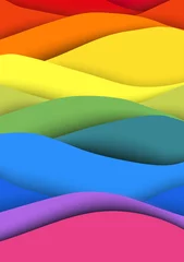 Wandaufkleber Abstract colorful waves background © igor_shmel