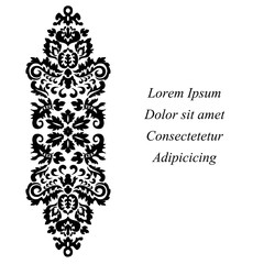 stock vector orient floral pattern. card, brochure, invitztion,