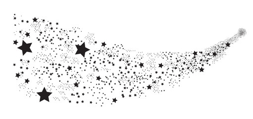 Fototapeta premium Comet Star on White Background. Vector Illustration.