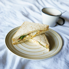 morning egg sandwich breakfast
