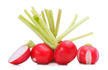 fresh radish isolated on white background