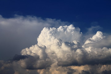 Beautiful sky with dynamic clouds after the rain