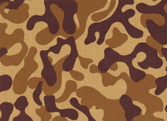 Brown camouflage fabric