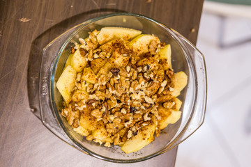 Baked apple slices