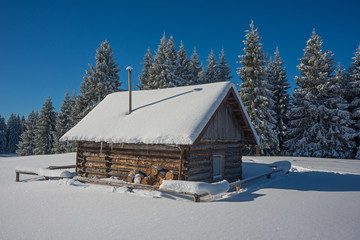 house under snow