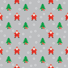 Abstract Santa in polygonal style