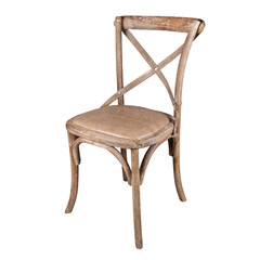 Vintage chair isolated on white background.