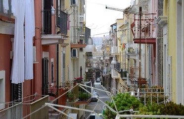 Streetview from a Balcony in Ragusa Sicily