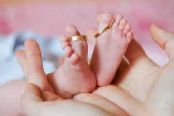 adorable newborn baby feet
