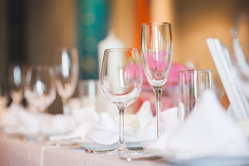 tables set for wedding