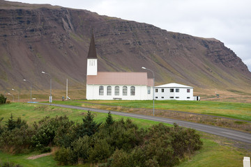 Reykholakirkja, one of the many Icelandic churches.