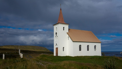 Kollafjardarneskirkja, one of the many Icelandic churches.