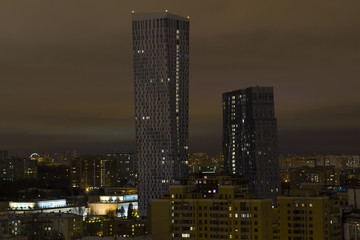 Obraz premium The urban landscape of large cities and their districts