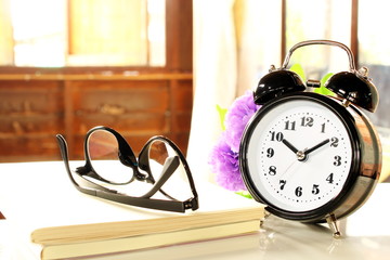 Clock bell and glass