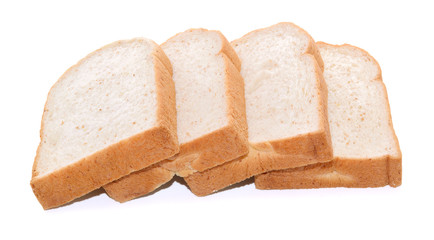 sliced bread isolated on white background