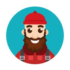 Lumberjack or Woodcutter logo.