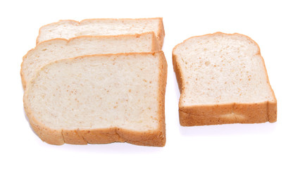 sliced bread isolated on white background