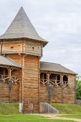 Cossack fortress from logs. Baturin.