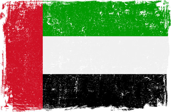 UAE Vector Flag On White