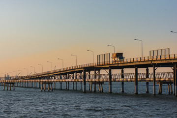 Fototapeta premium truck bridge over water