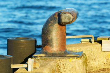 Bollard at docks