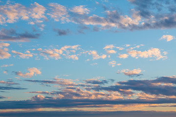 Beauty blue sky and clouds in daytime in Thailand