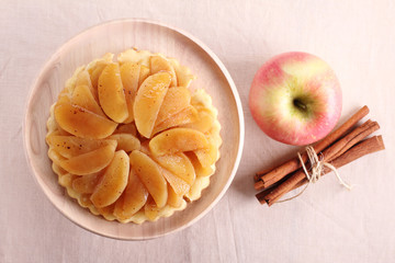 Caramelized apple tart.