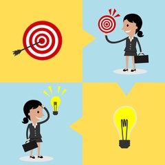 International Business Woman Having an Aim and a Business Idea