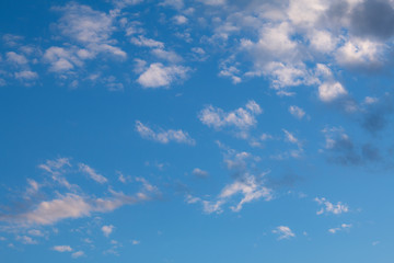 Beauty blue sky and clouds in daytime in Thailand