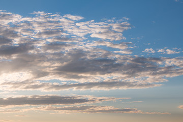 Beauty blue sky and clouds in daytime in Thailand
