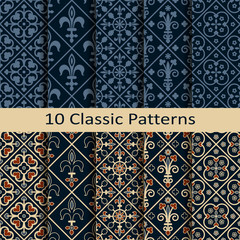 set of ten classic patterns - 99179187