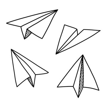 Paper plane doodles