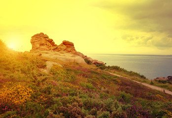 Ploumanach, Pink Granite Coast in Brittany, France
