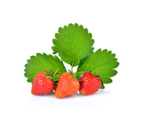 Strawberries  on  white background